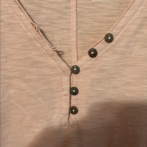 Knox Rose Women's Blush/peach Short Sleeve Top. Small. Cotton/modal. - Picture 3 of 6